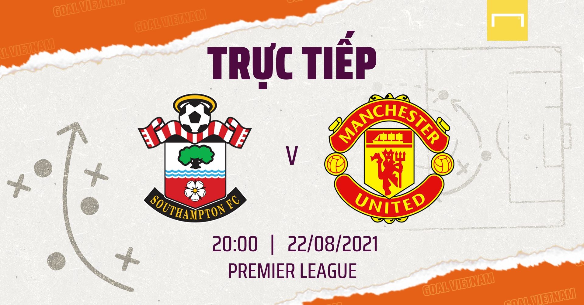 Live Southampton vs Manchester United Premier League 2021/22 GFX