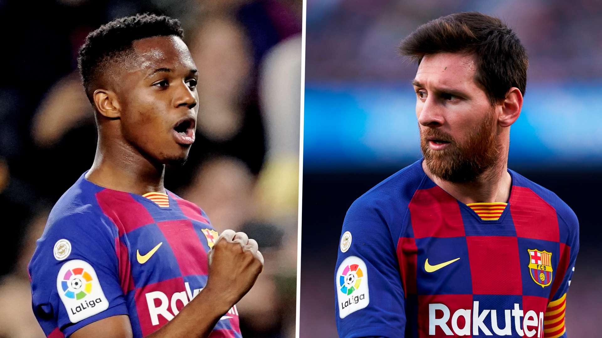 Ansu Fati Lionel Messi