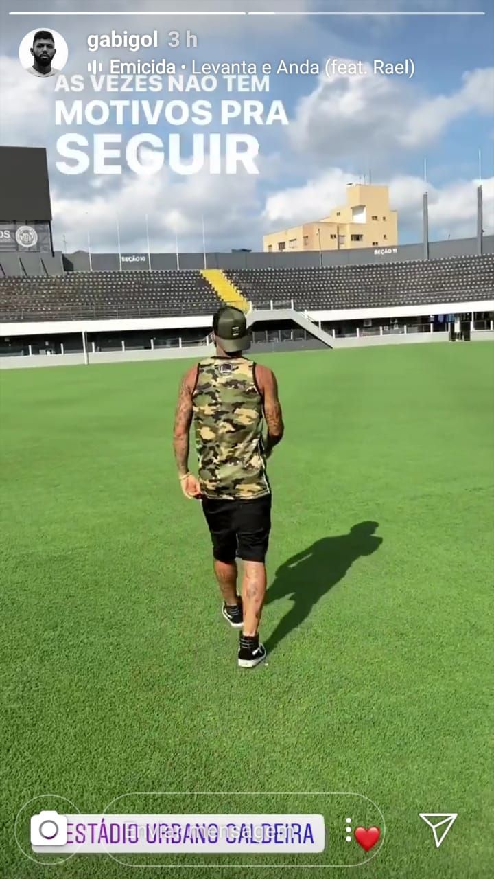 SOMENTE EMBED Gabigol story Vila Belmiro Santos 09 01 2020
