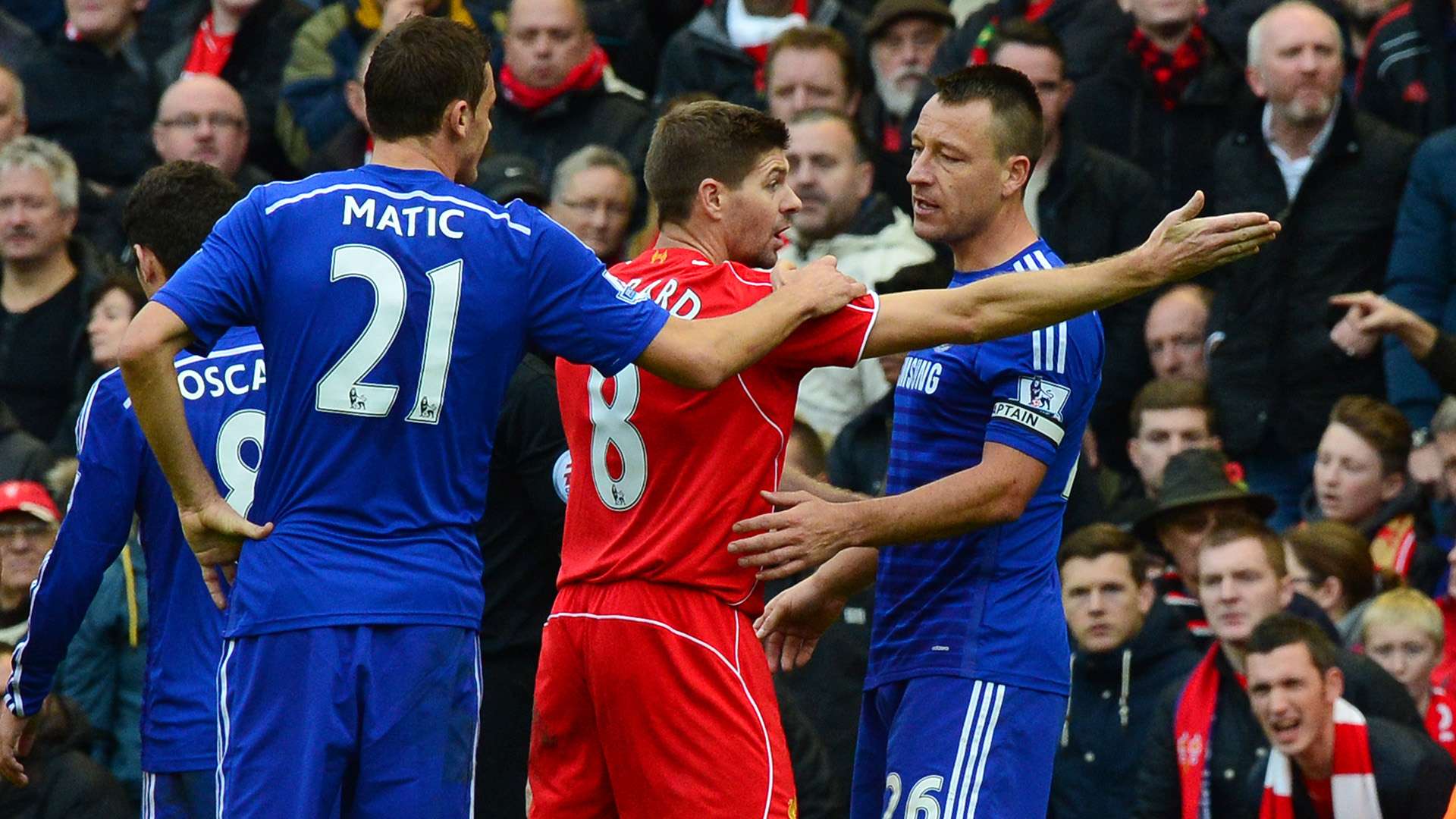 Steven Gerrard and John Terry | Liverpool 1-2 Chelsea | Premier League | 08112014