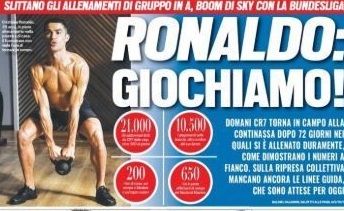 Newspapers covers embed only 18 Tuttosport May