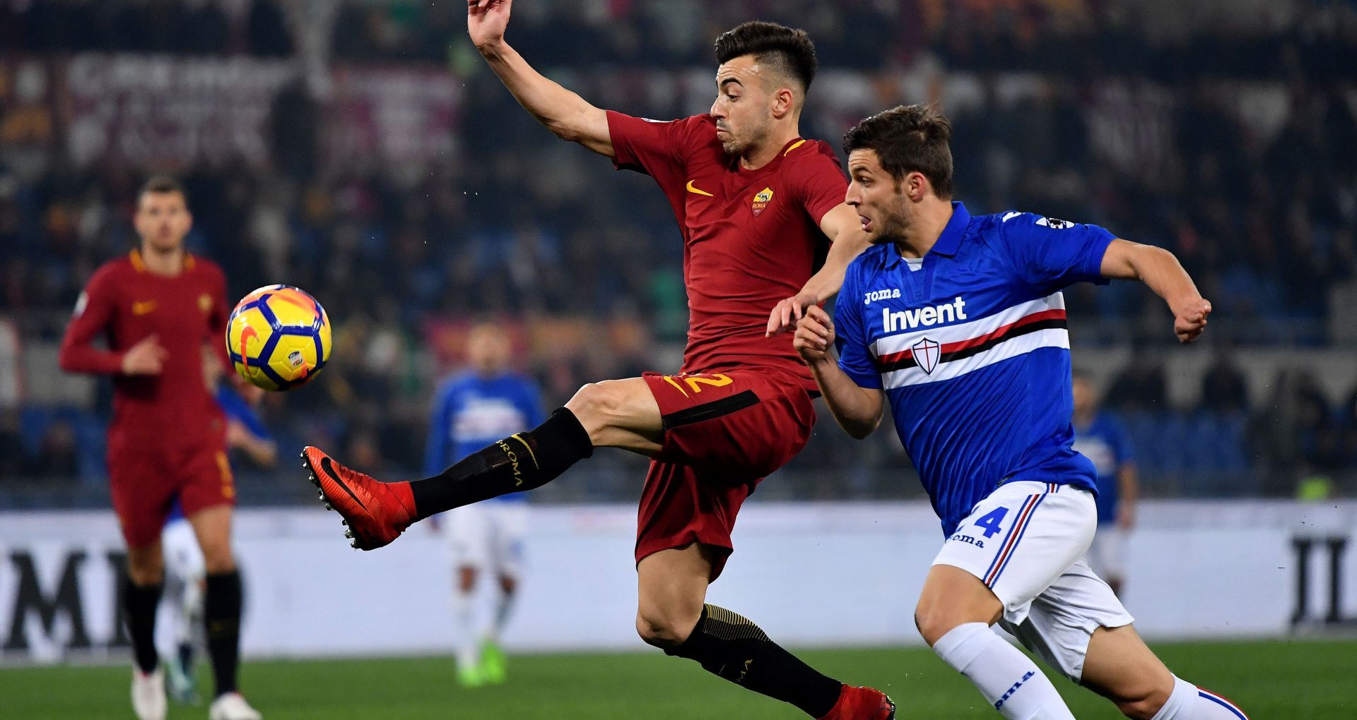 Stephan El Shaarawy Bartosz Bereszynsky Roma Sampdoria Serie A