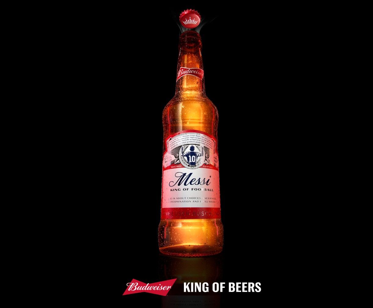 Lionel Messi Budweiser botella 100920