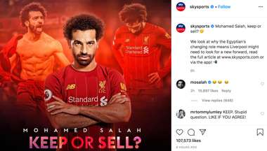 Mohamed Salah Sky Sports Instagram