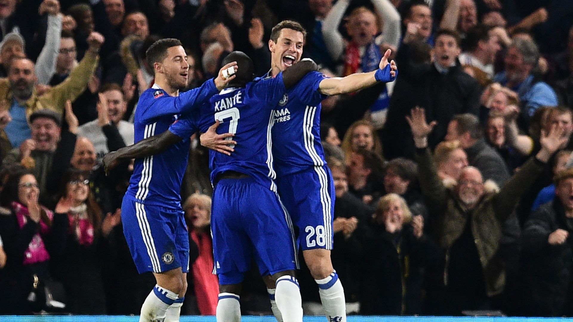 N'Golo Kante Cesar Azpilicueta Eden Hazard Chelsea Manchester United FA Cup 13032017