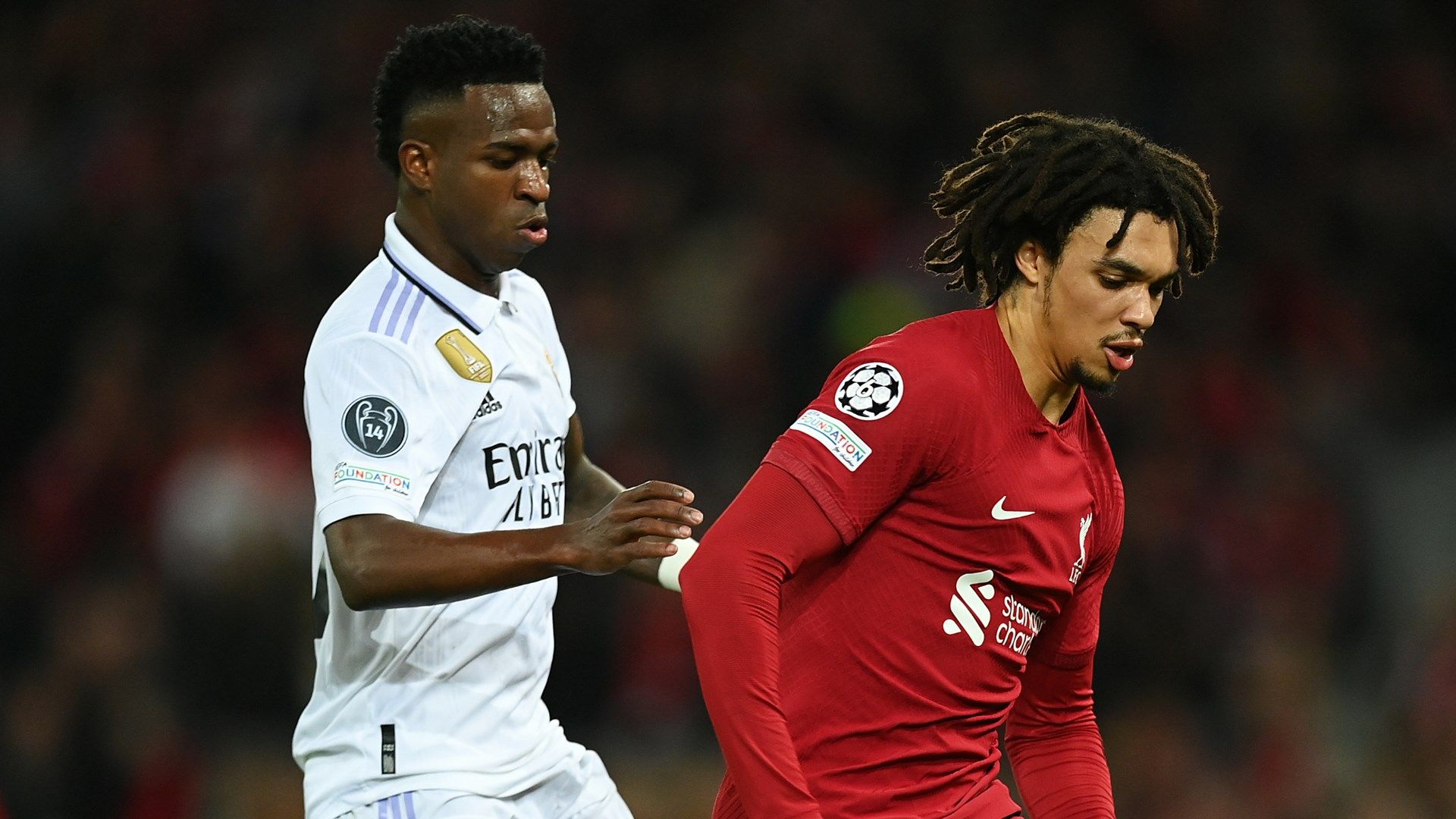 Vinicius Junior Trent Alexander-Arnold Real Madrid Liverpool