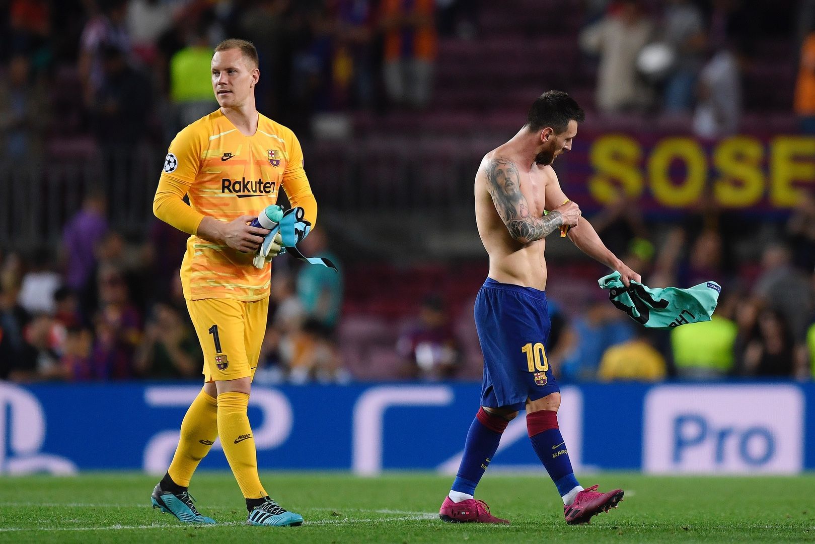 Marc Andre ter Stegen Lionel Messi Barcelona 2019