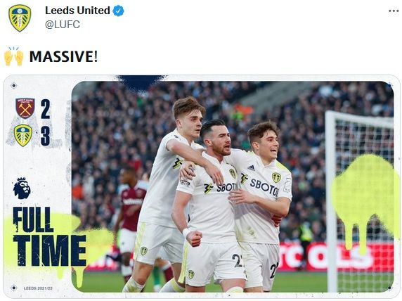 리즈 vs 웨스트 햄 결과