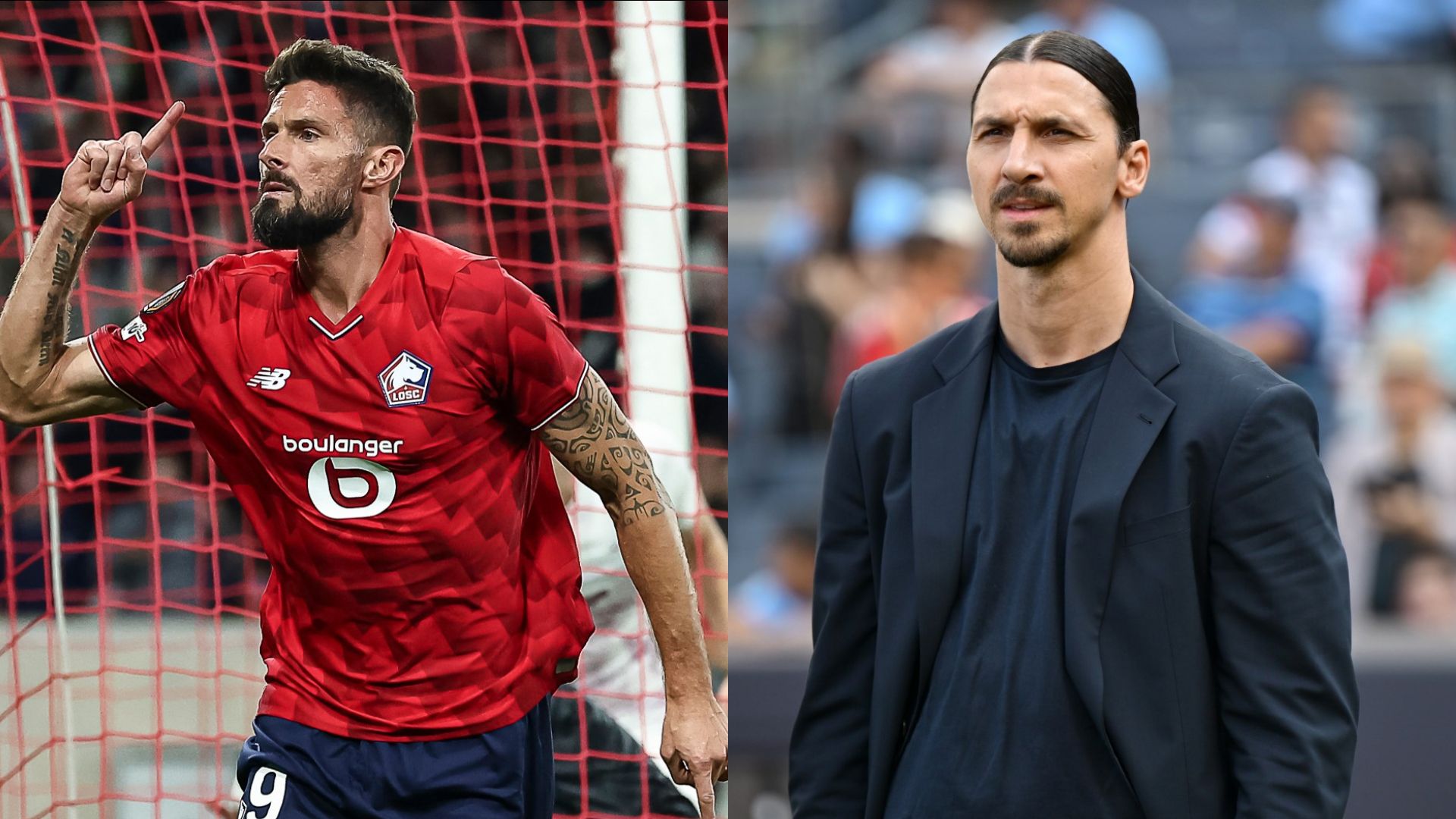Olivier Giroud and Zlatan Ibrahimovic