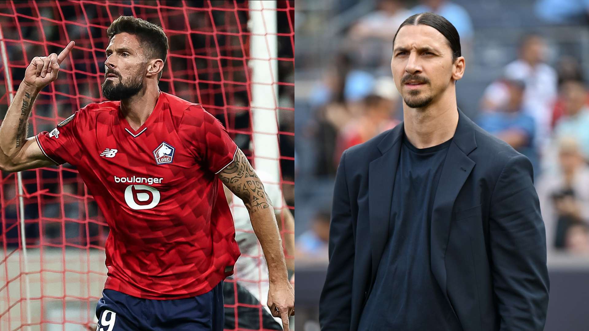 Olivier Giroud and Zlatan Ibrahimovic
