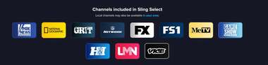 Sling Select Channels