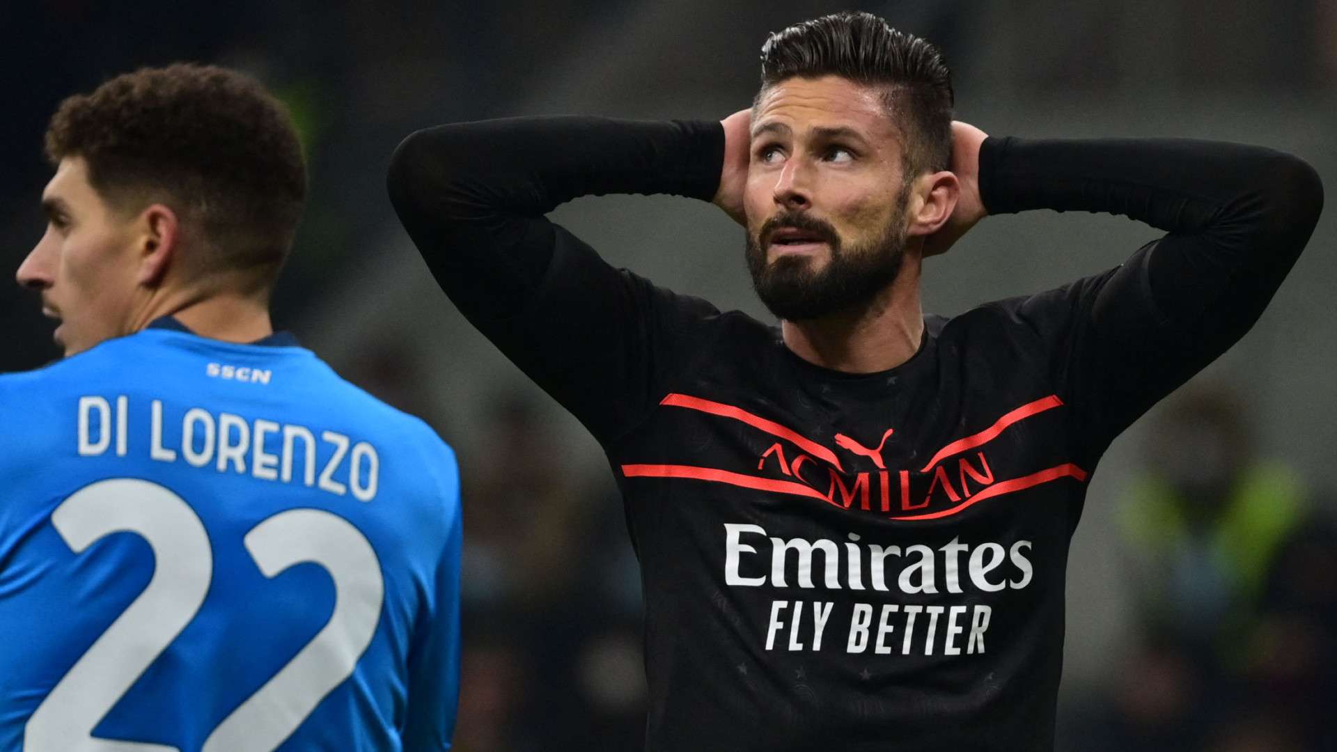 Olivier Giroud Milan Napoli Serie A