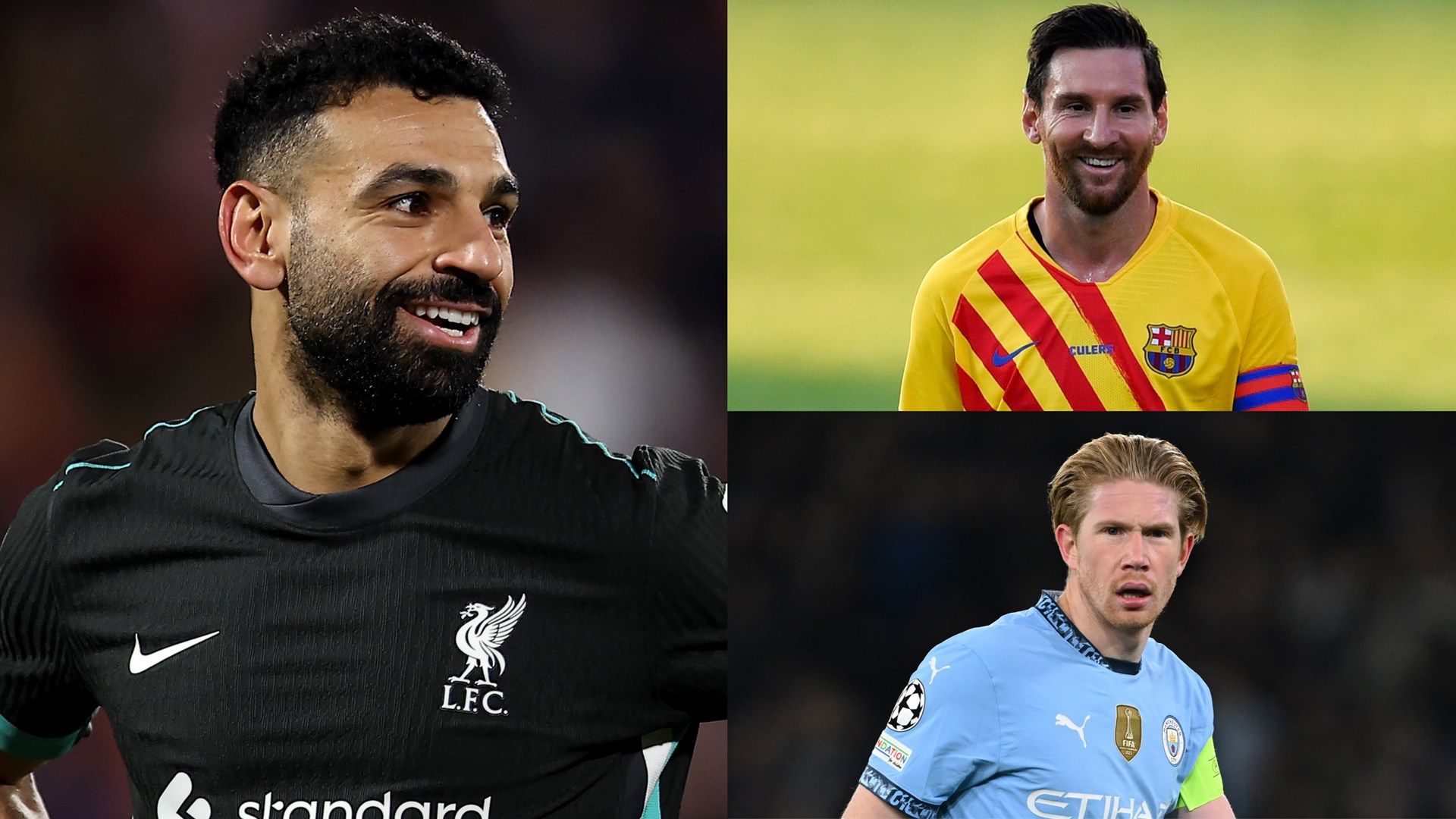 Mohamed Salah Lionel Messi Kevin De Bruyne