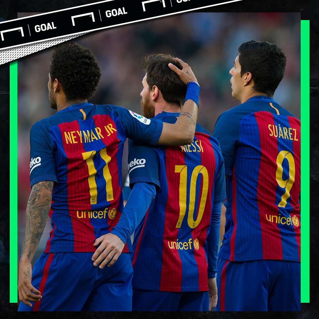 Neymar Lionel Messi Luis Suarez Barcelona PS