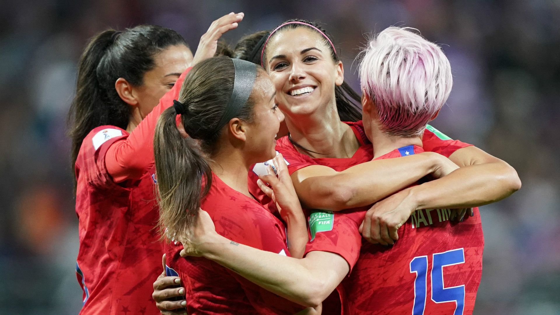 USWNT celebrate 2019