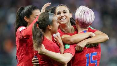 USWNT celebrate 2019