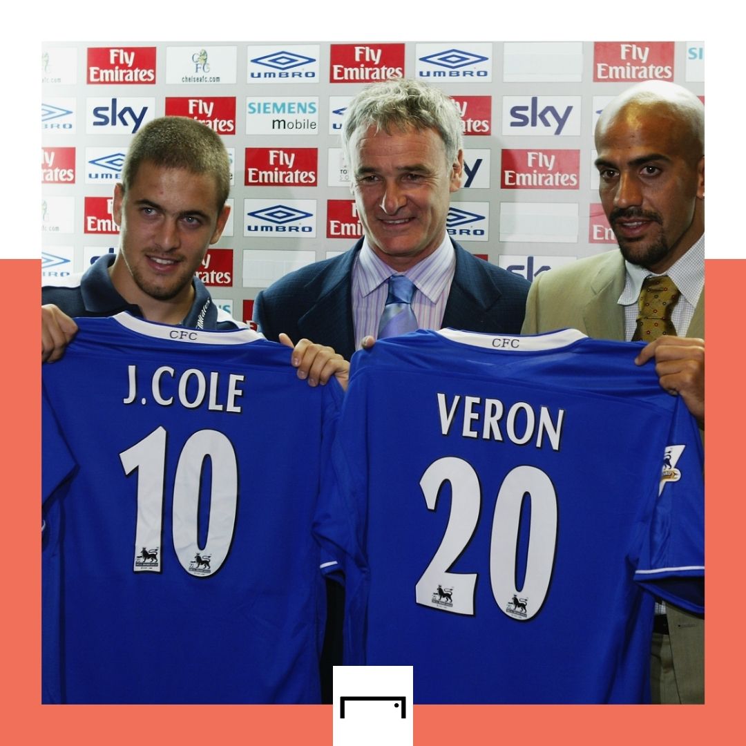 Joe Cole Claudio Ranieri Juan Sebastian Veron Chelsea 2003 GFX