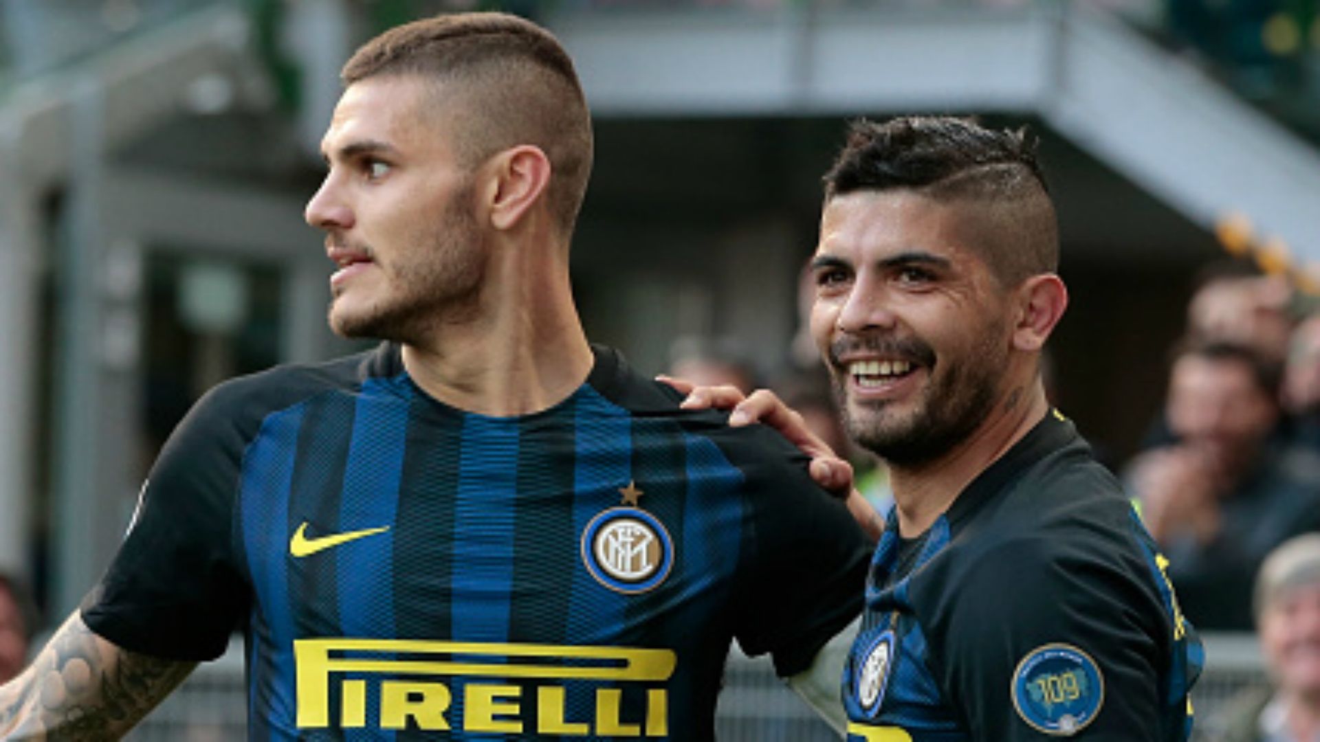Mauro Icardi Ever Banega Inter Atalanta Serie A