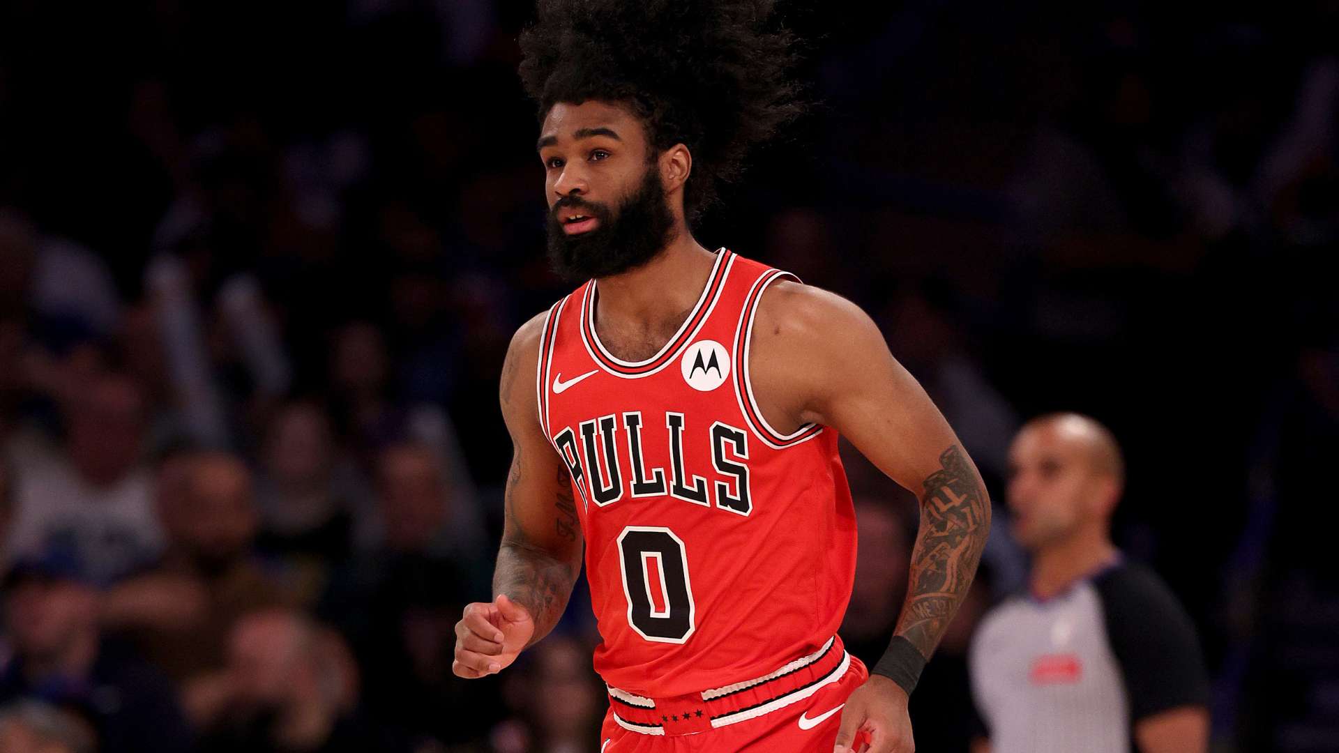 Coby White #0 of the Chicago Bulls