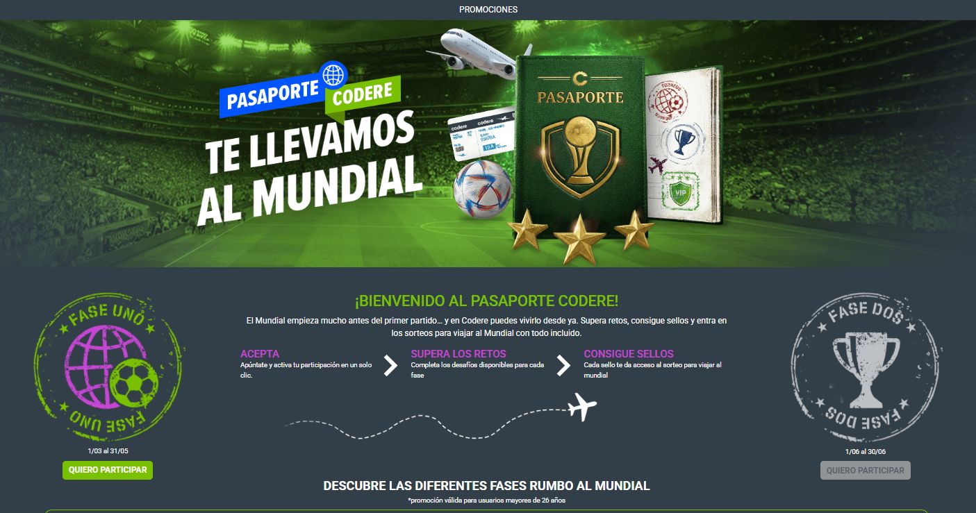oferta codere mundial 2026
