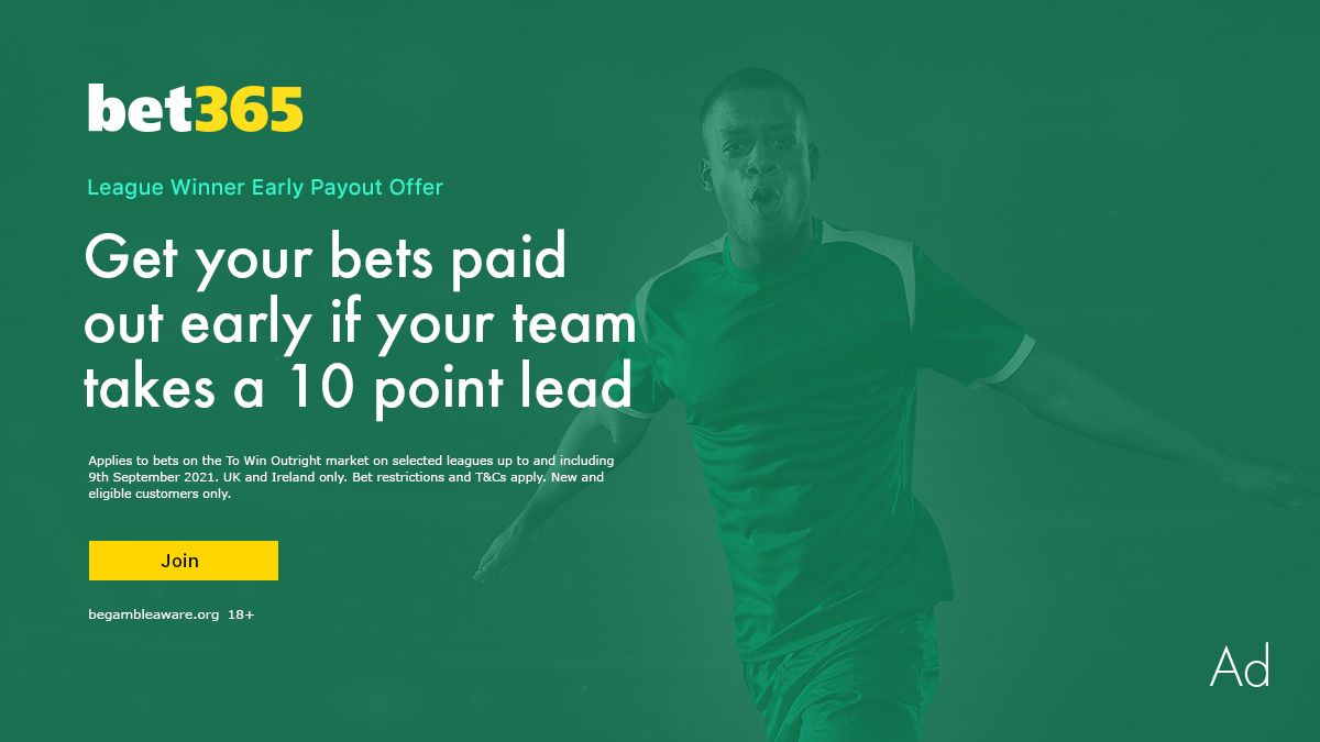 bet365 early league payout offer