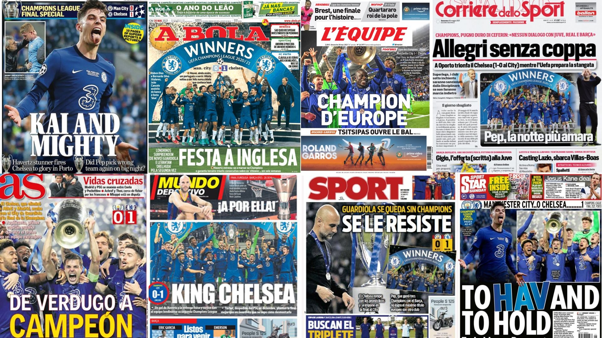 Portadas tras el Manchester City vs. Chelsea