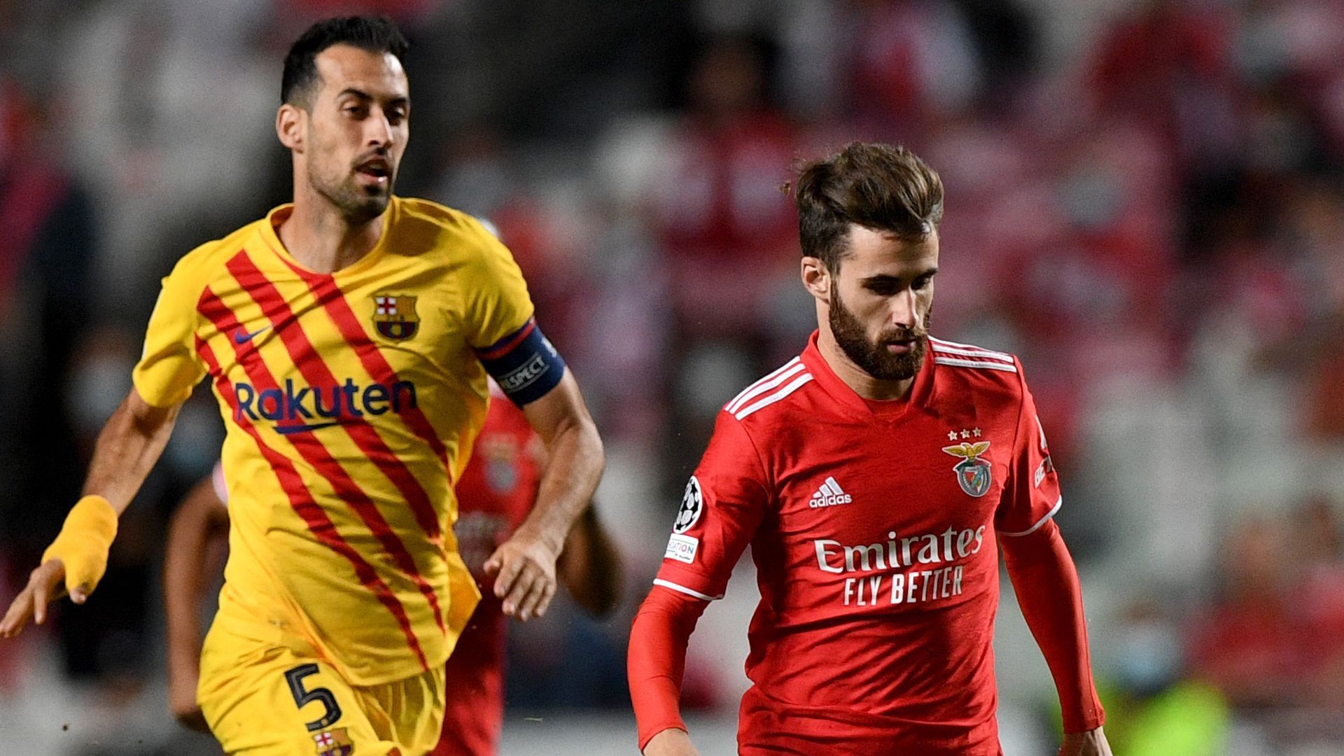 Busquets, en el Benfica vs. Barcelona