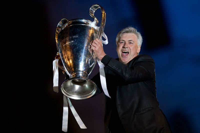 Carlo Ancelotti Real Madrid Champions League cup