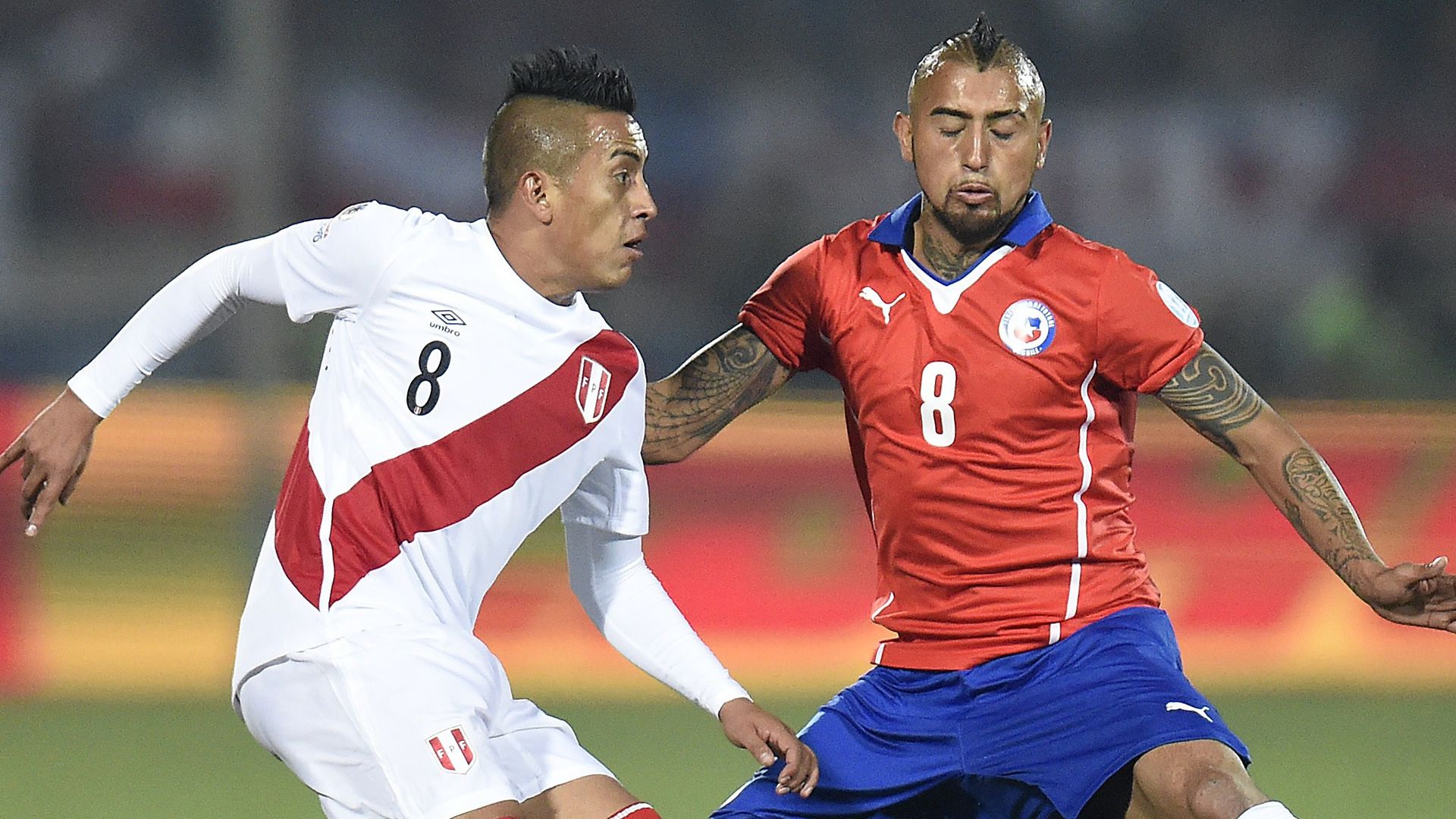 Christian Cueva Arturo Vidal Chile Peru Copa America 29062015
