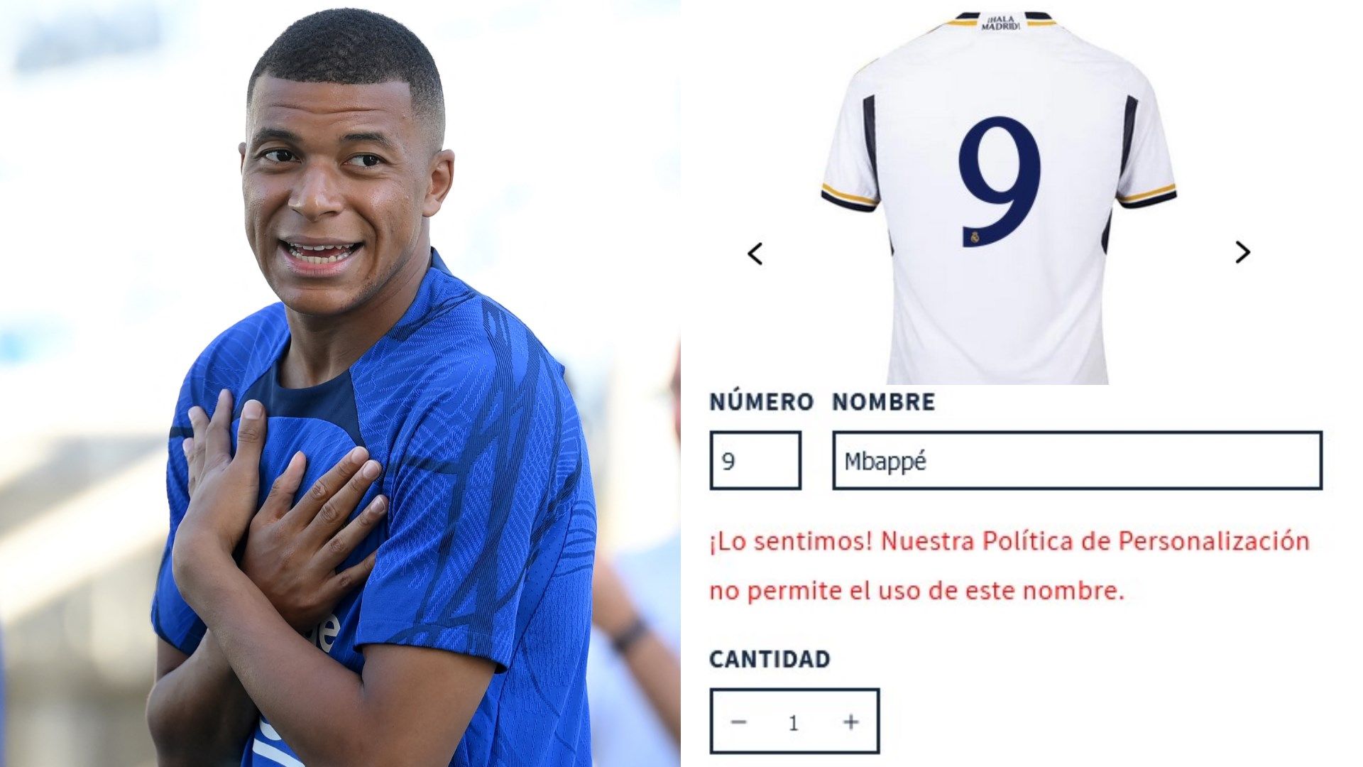 Mbappé Shirt Real Madrid