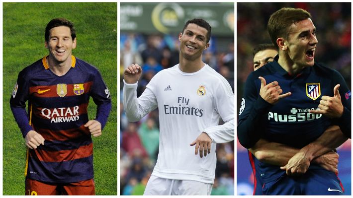 Lionel Messi, Cristiano Ronaldo, Antoine Griezmann
