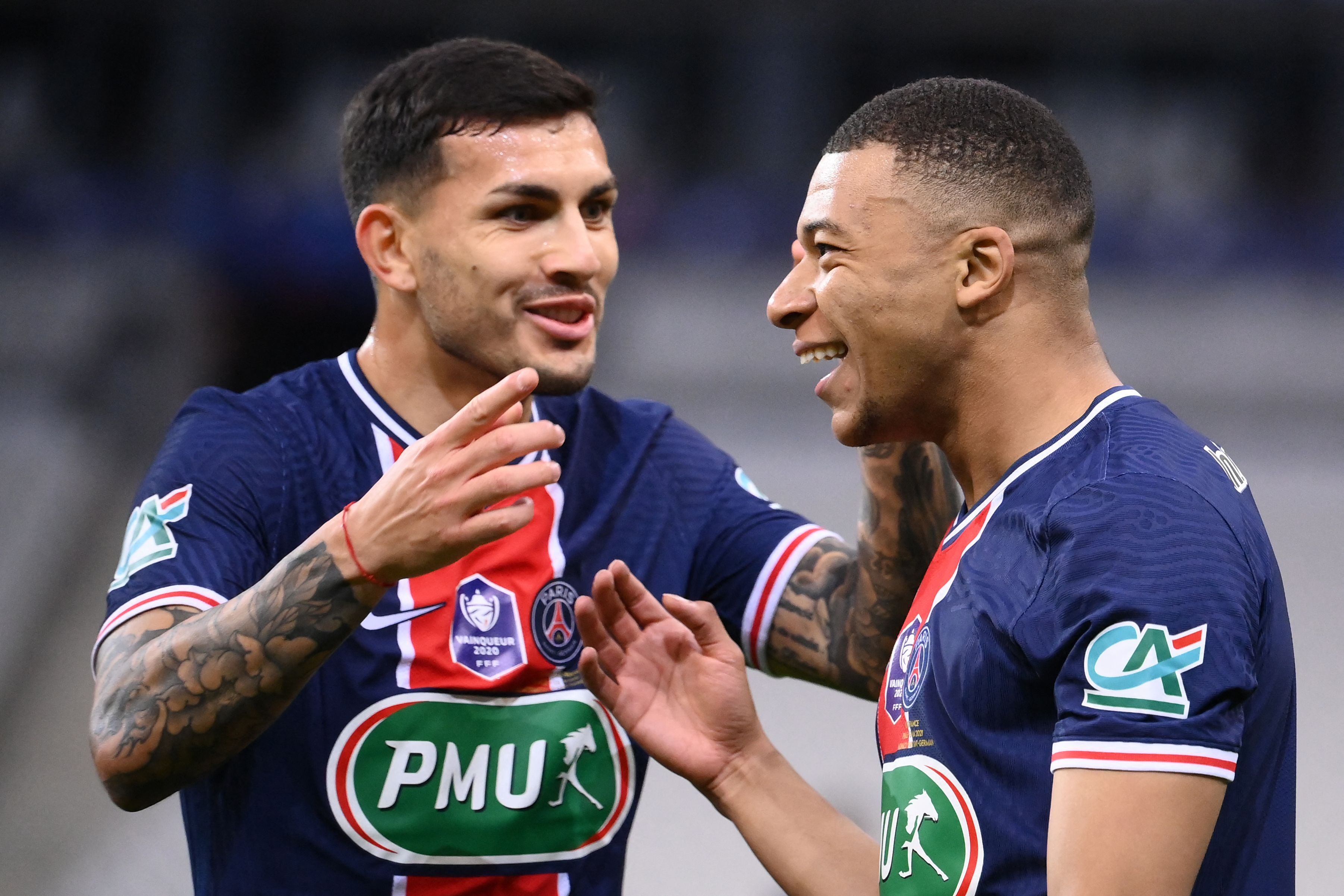 Paredes Mbappé PSG finale Coupe de France