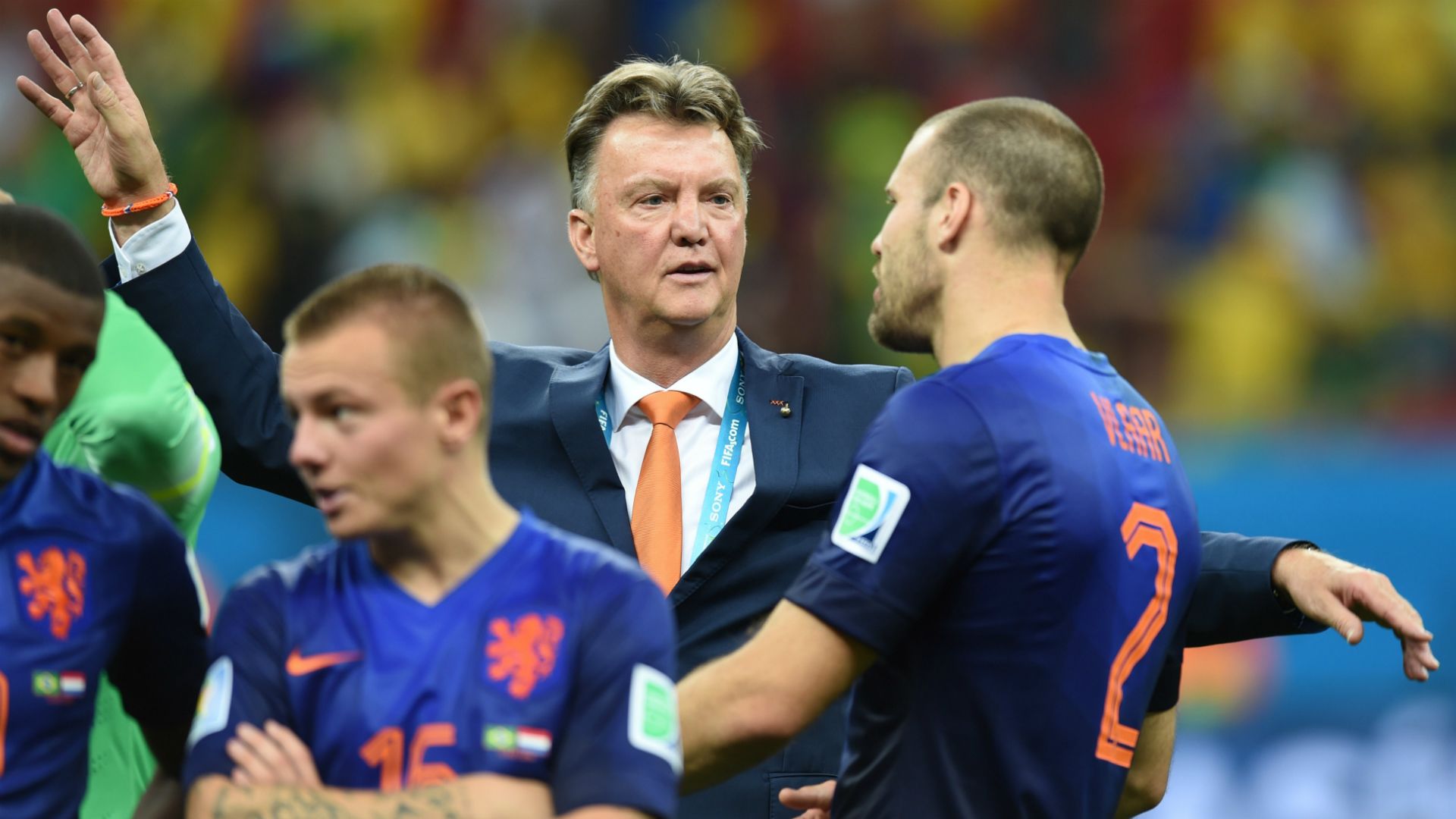 Ron Vlaar Louis Van Gaal Netherlands
