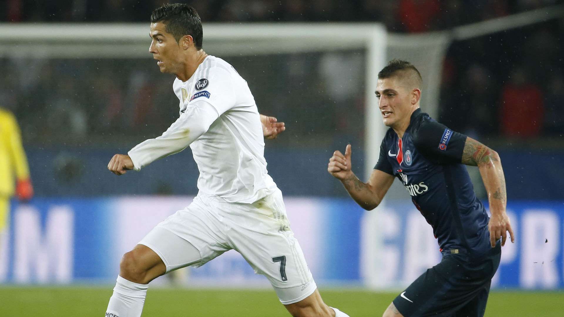 Cristiano Ronaldo Marco Verratti Paris SG Real Madrid UEFA Champions League 21102015