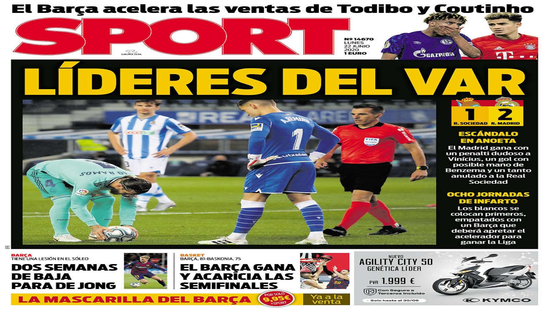 newspapers 22 June embed only Sport