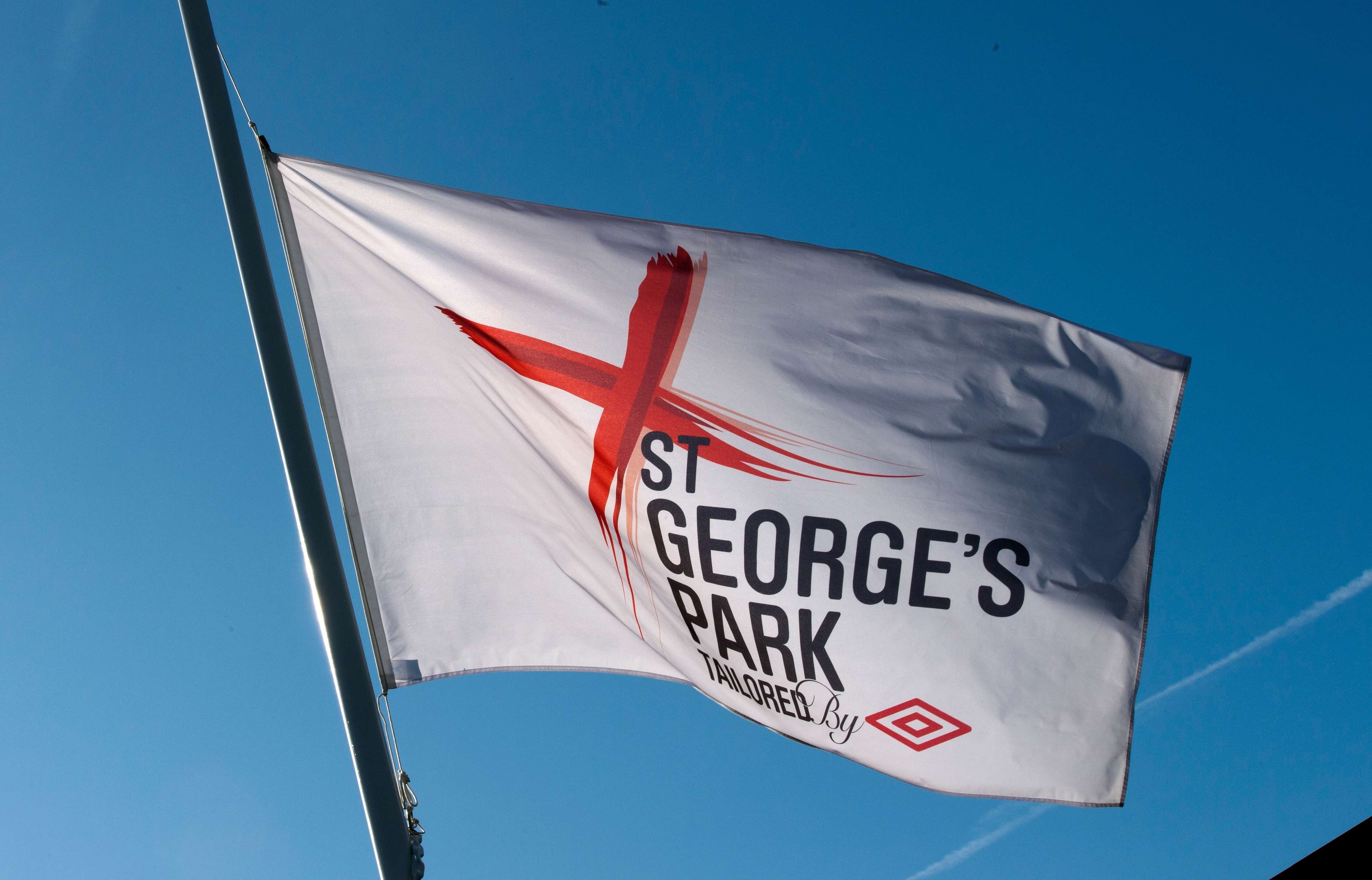 A flag flies at England's St George's Park training base