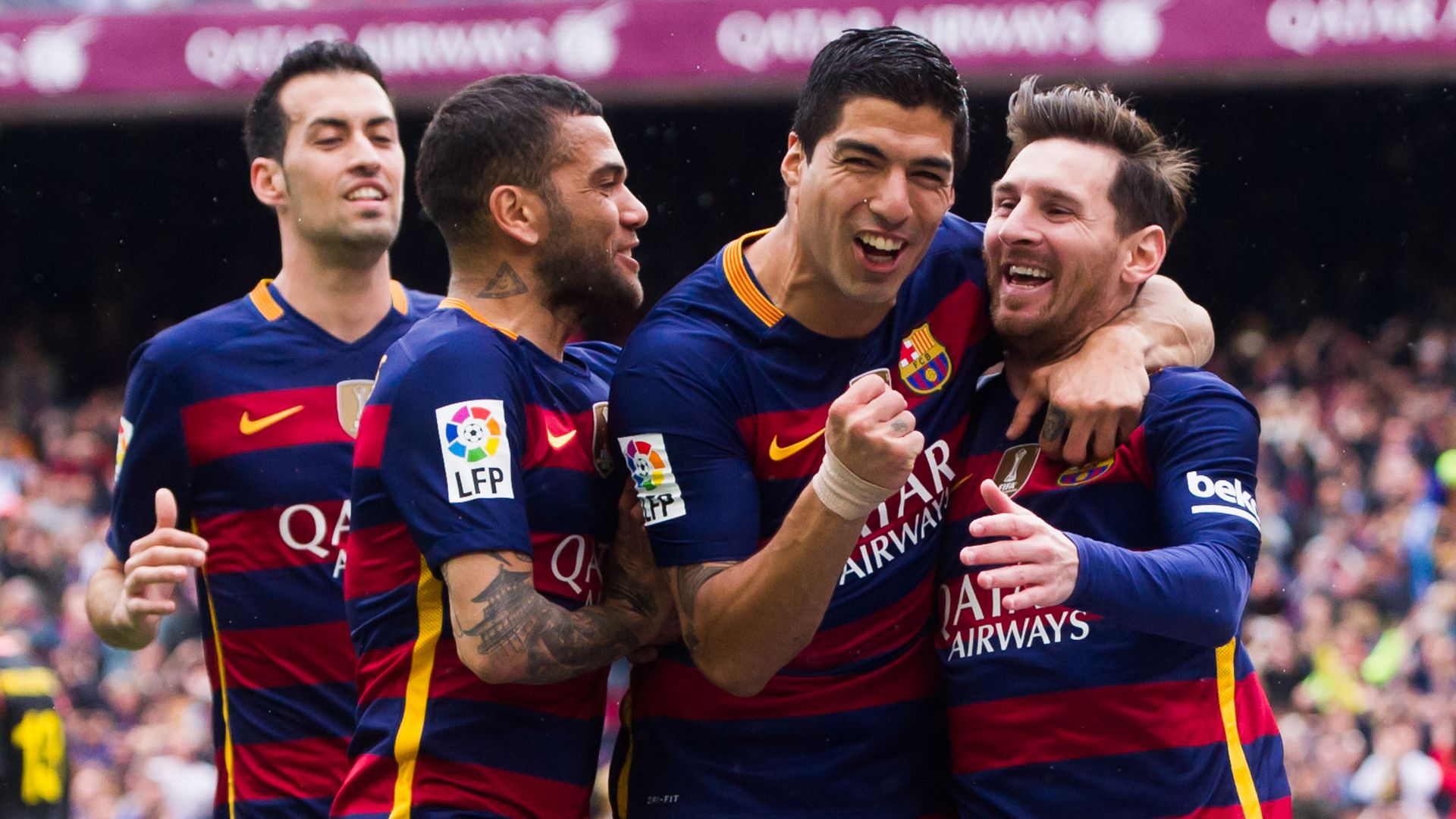 Dani Alves, Luis Suarez, Lionel Messi