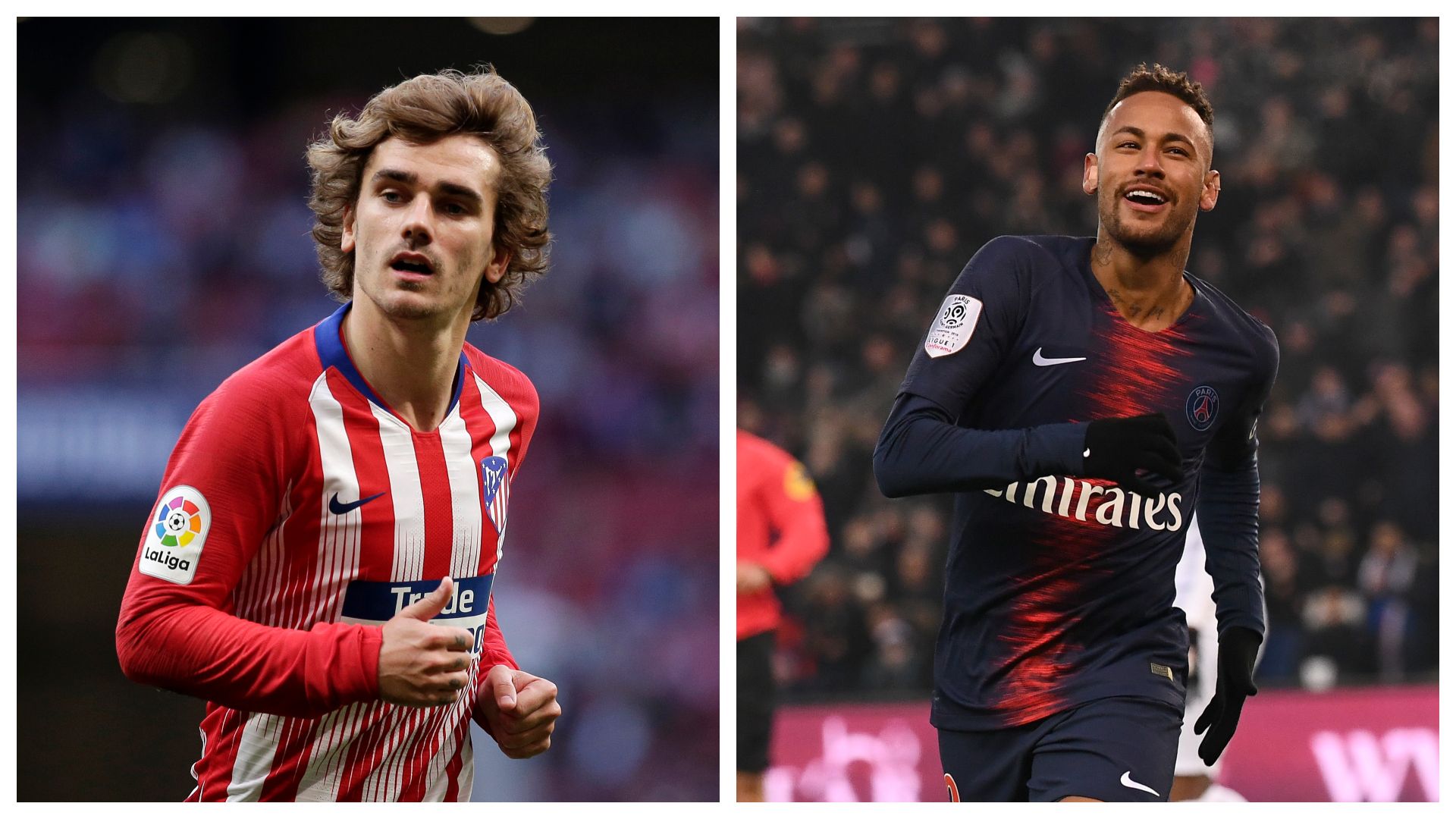 antoine griezmann neymar atletico madrid psg