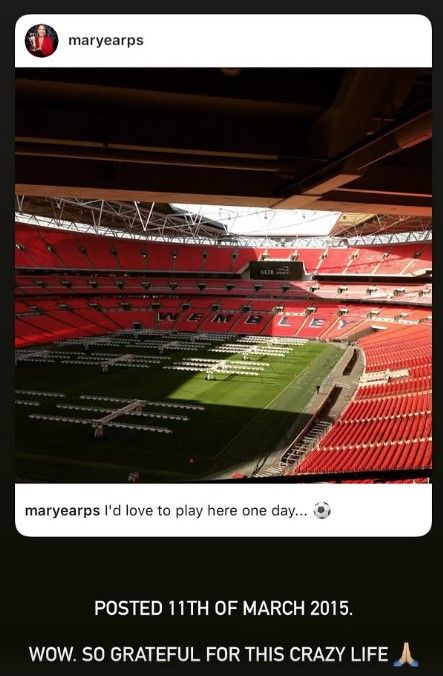 Mary Earps Wembley throwback