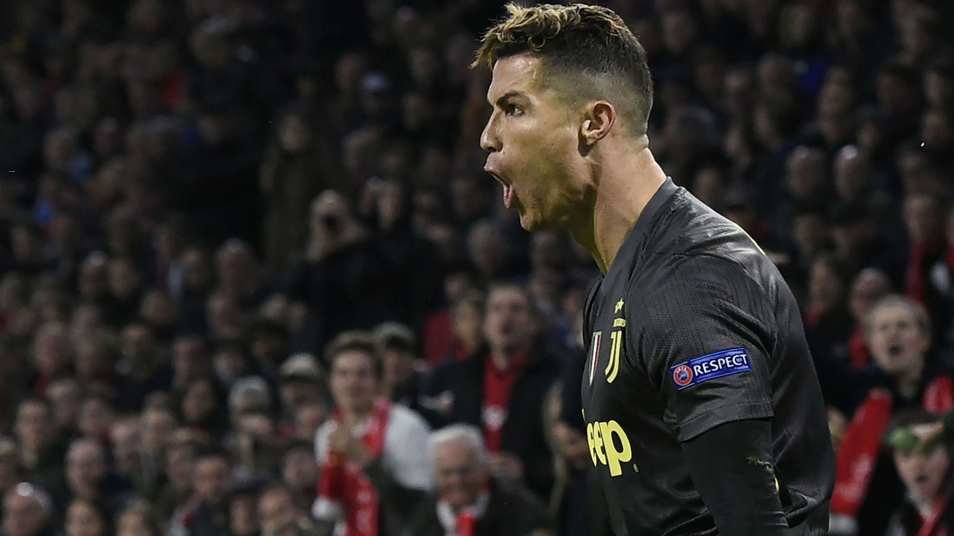 Cristiano Ronaldo celebrating Ajax Juventus Champions League