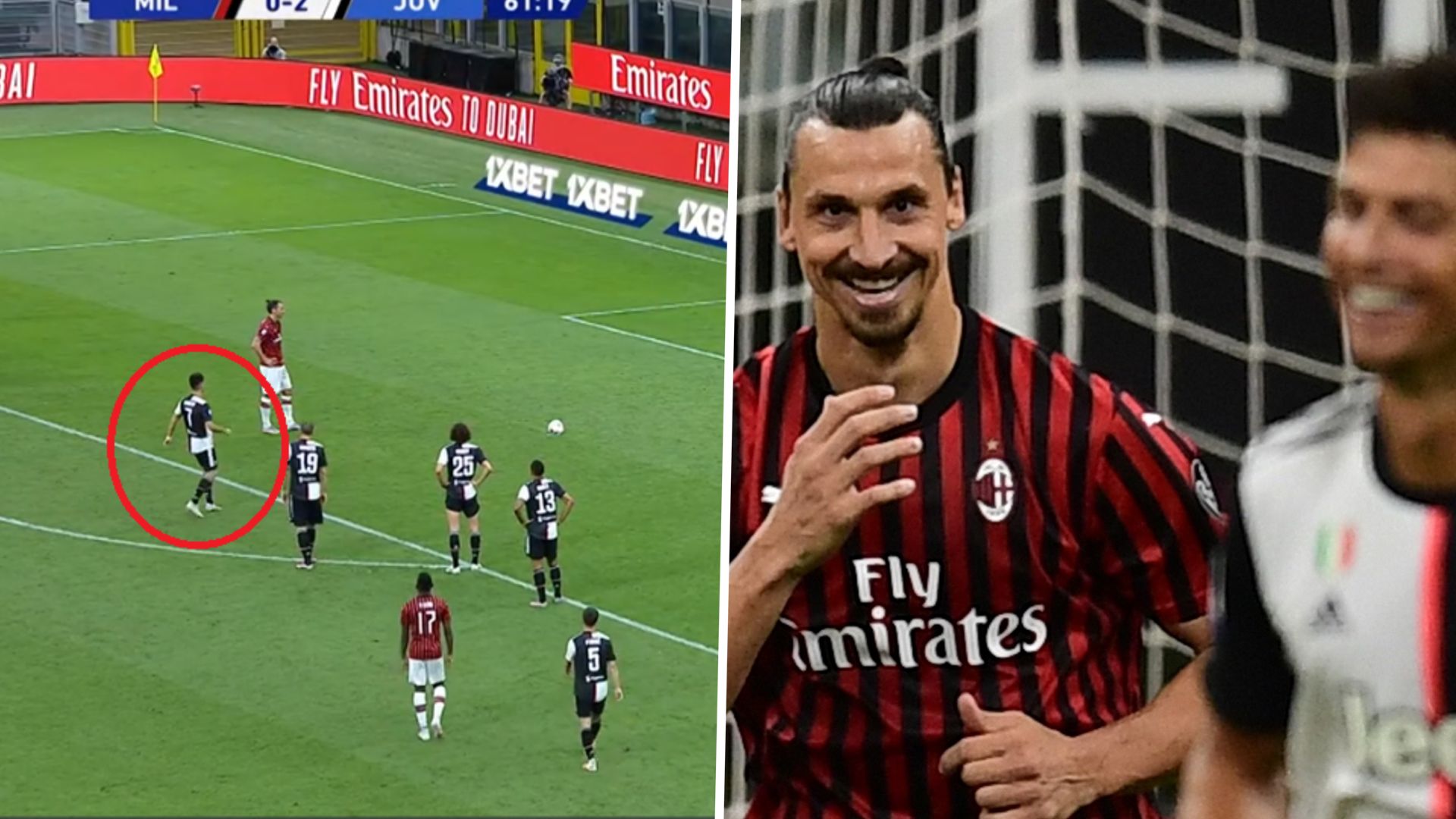 IBRAHIMOVIC CRISTIANO RONALDO MILAN JUVE PENALTY