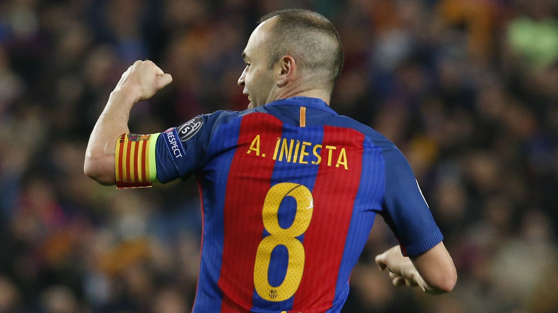 Andres Iniesta Barcelona PSG UEFA Champions League 08032016