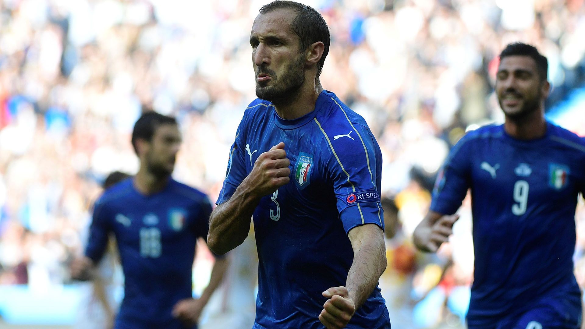 Giorgio Chiellini Italy Spain Euro 2016