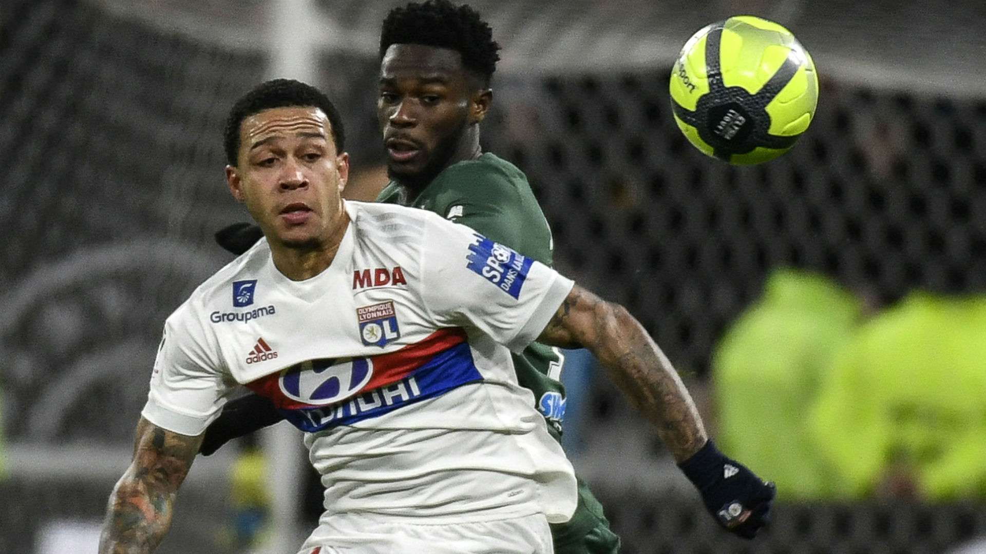 Memphis Depay Jonathan Bamba Lyon Saint-Etienne Ligue 1 25022018