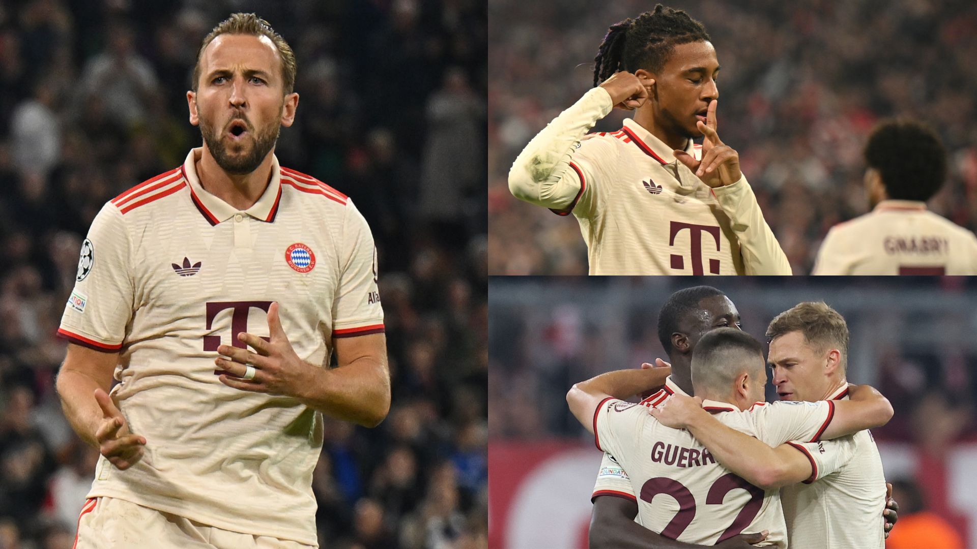 Bayern run riot! Harry Kane hits four and Michael Olise nets 