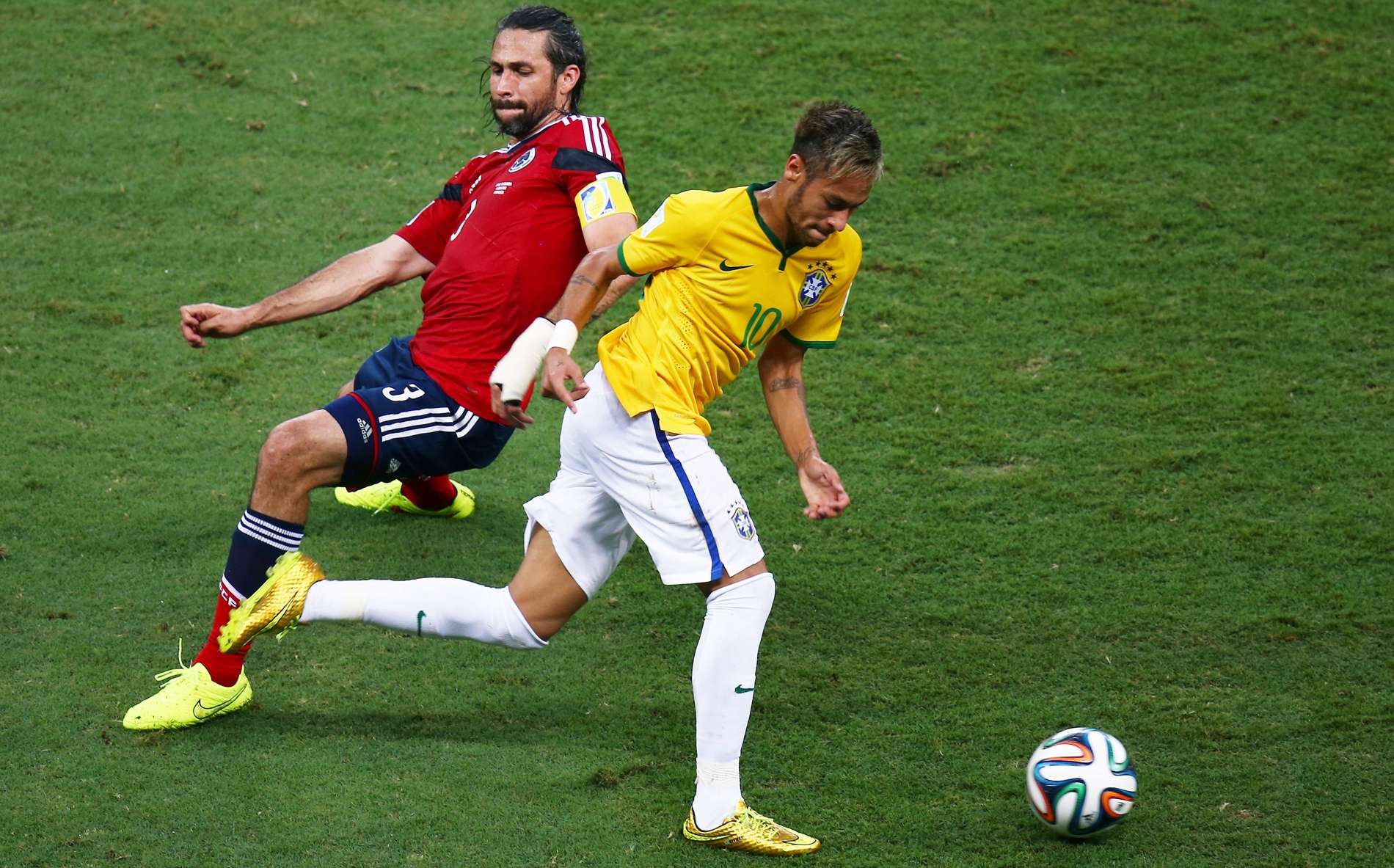 Neymar Yepes Brazil Colombia 2014 World Cup
