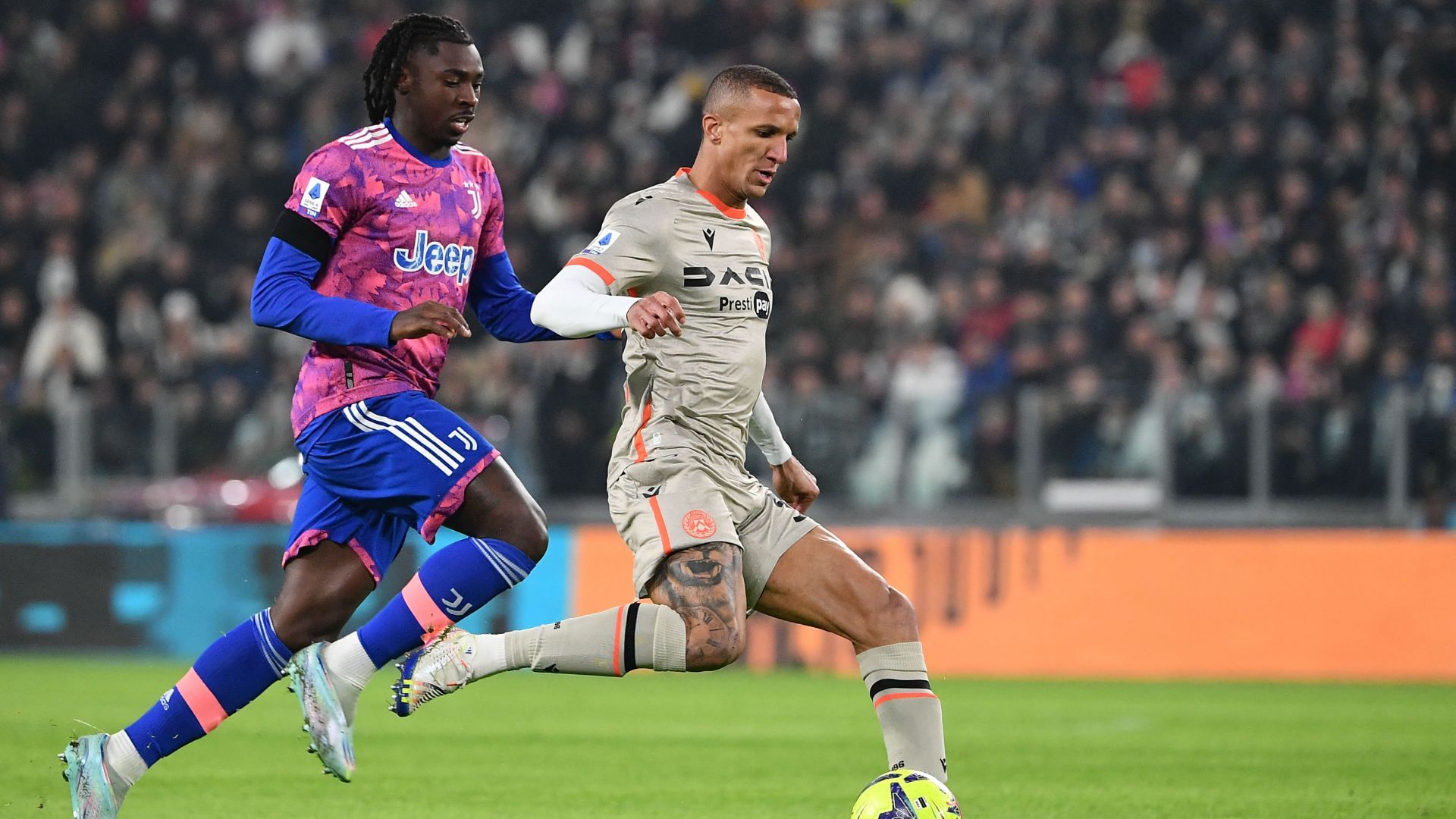 Moise Kean Rodrigo Becao Juventus Udinese Serie A