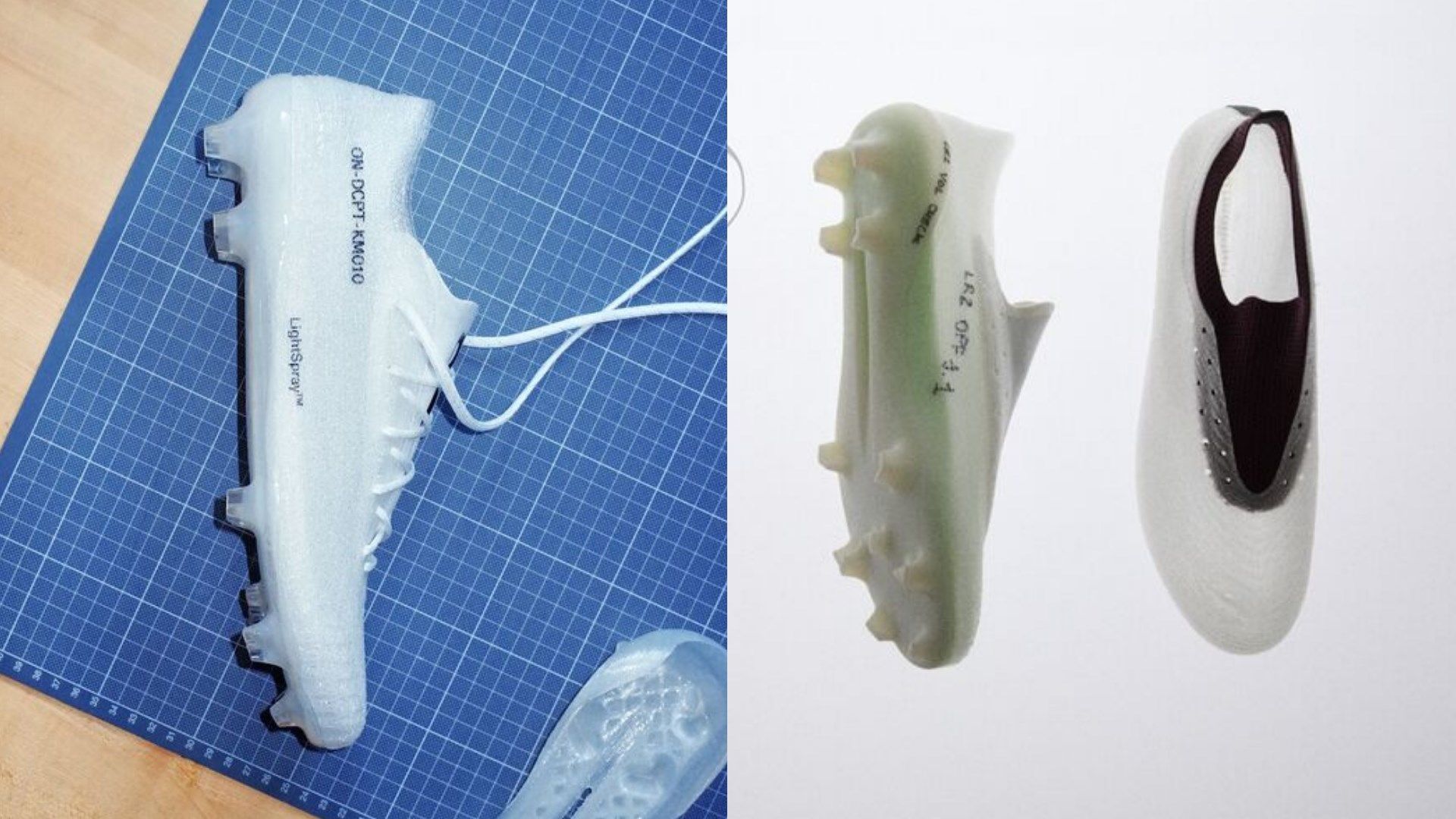 On football boots