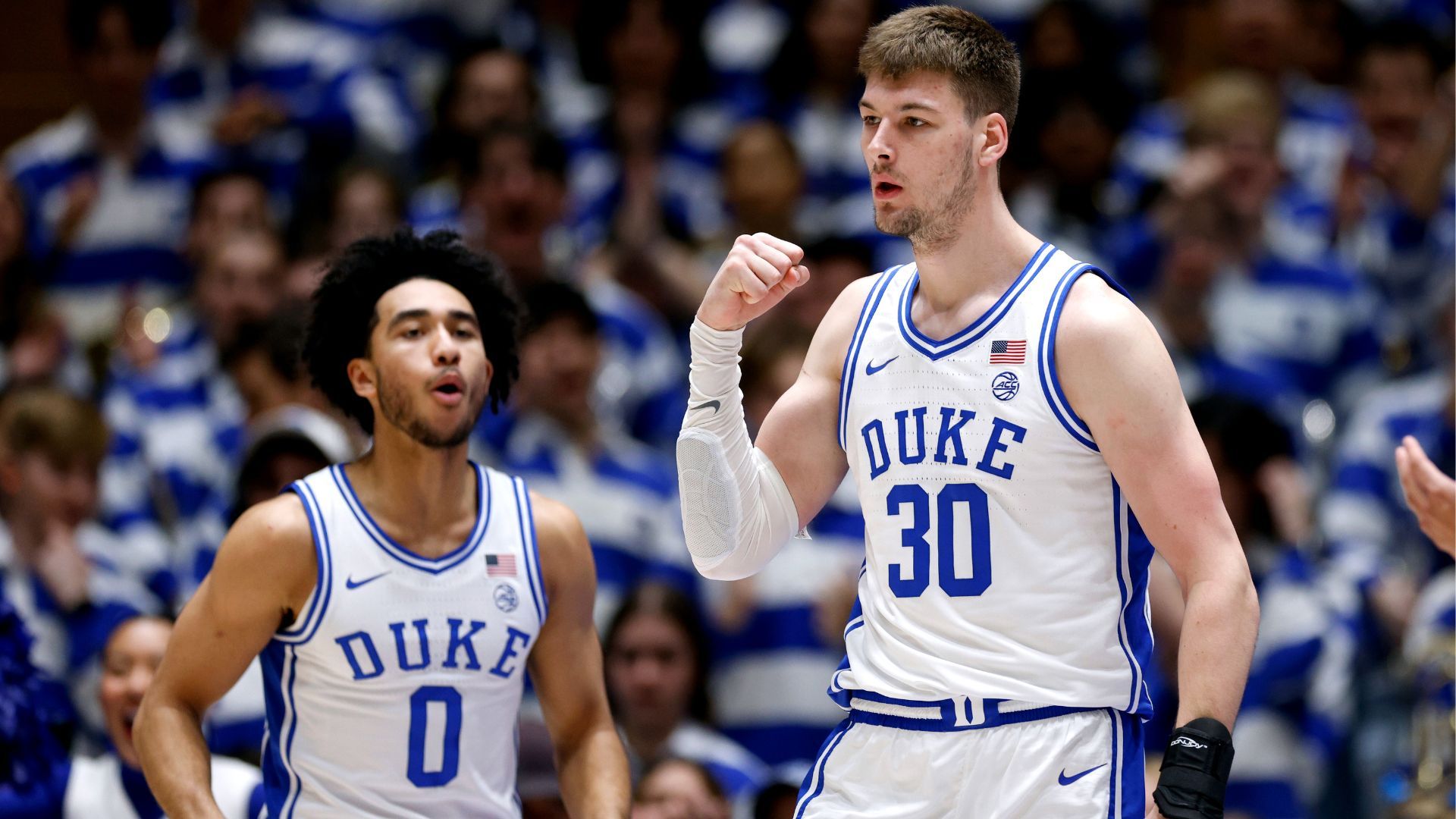 NCAA March madness Kyle Filipowski of the Duke Blue Devils 