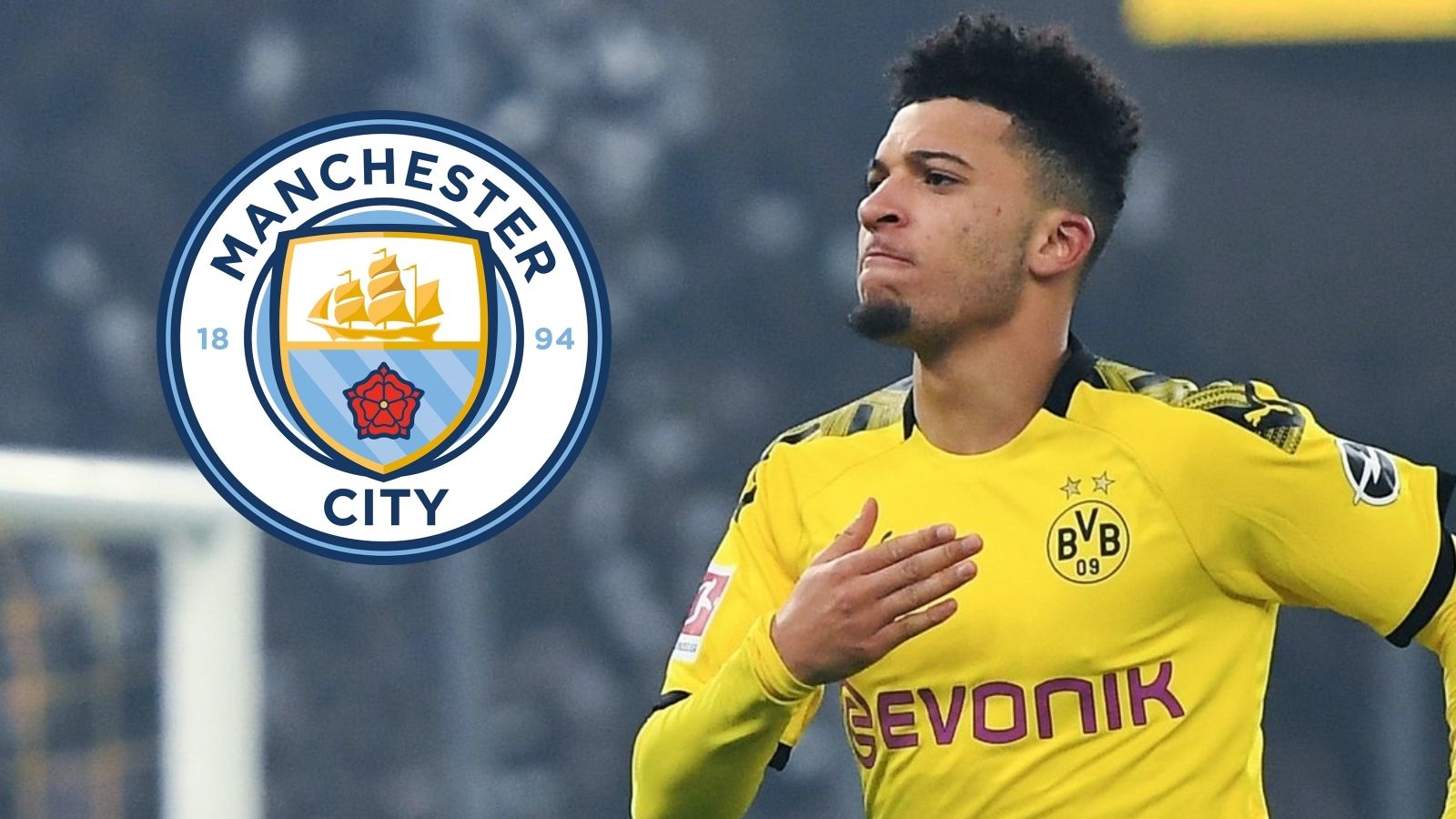 Jadon Sancho Man City split 2019-20